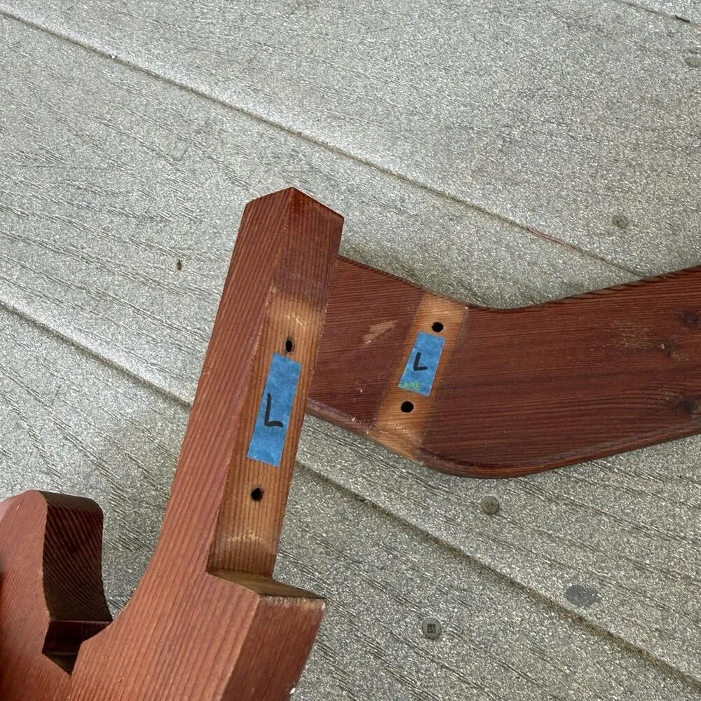Vintage Wood Bow Quilt Rack Holder Wall Mounted Cottagecore Country Farmhouse